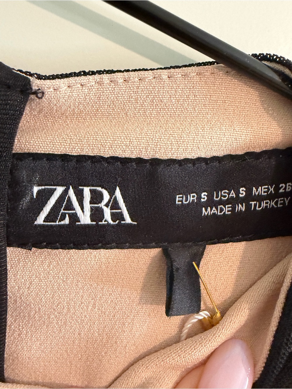 NWOT Zara Black Sheer illusion Long-Sleeve Ruched Bodysuit -small - Picture 5 of 8